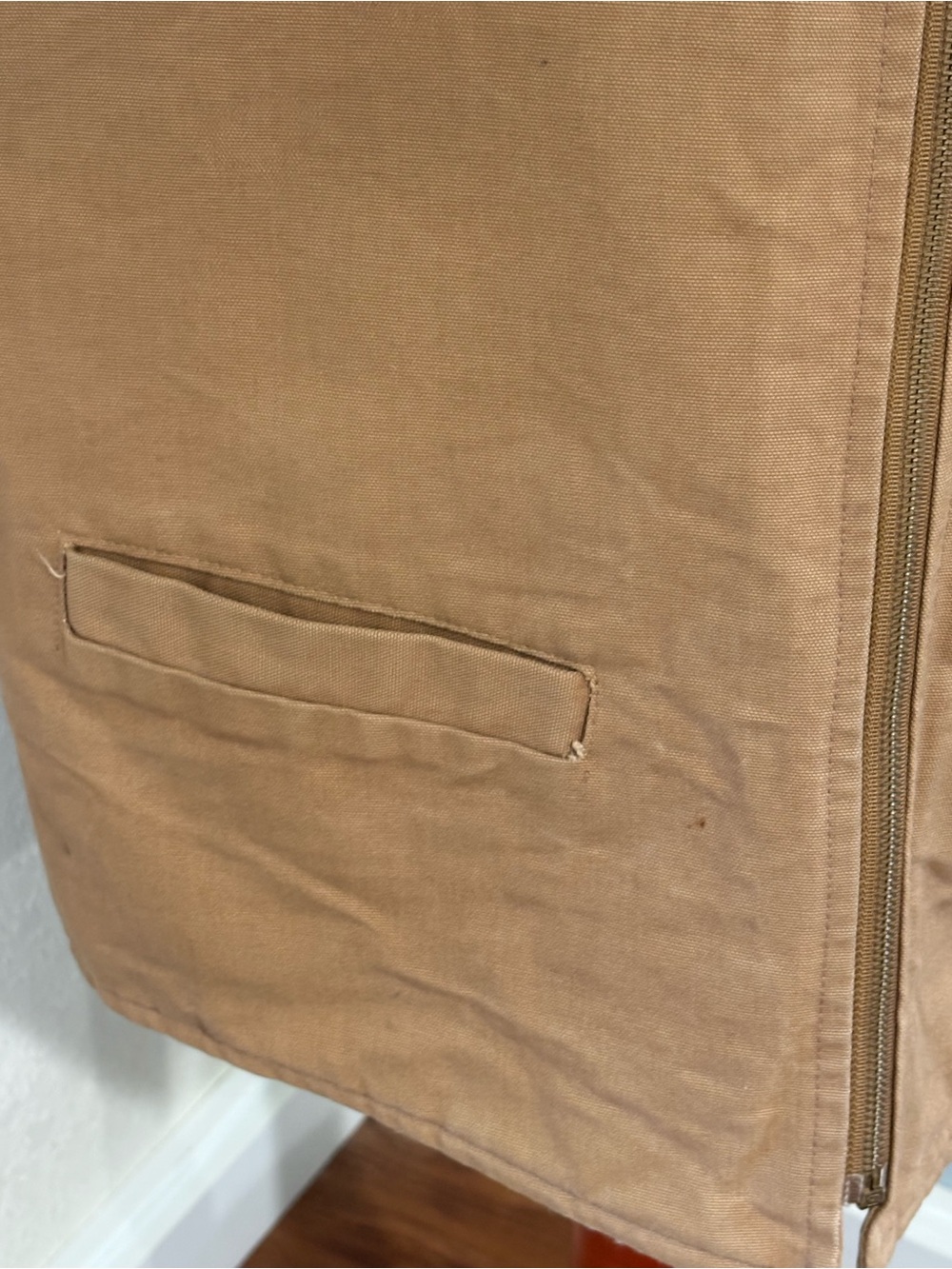 Vtg 80s/90s Carhartt 6SVT Sherpa Lined Duck Canvas Vest Brown Made in USA - XLT - Picture 3 of 9